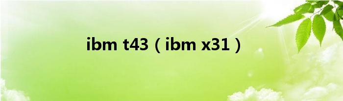 ibm t43（ibm x31）