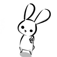 简笔画手绘兔子漫画图片头像 可爱兔子萌图头像